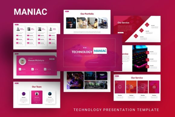 Elevating Visual Storytelling with the Maniac Technology Presentation Template