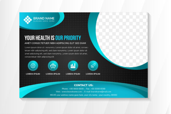 Evaluating the Health Priority Horizontal Flyer Blue Template for Professional Design
