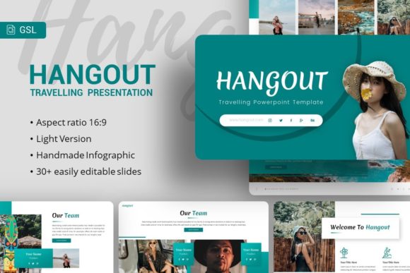 Google Slides Template - Hangout: A Versatile Design Framework for Modern Storytelling
