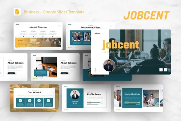 Google Slides Template - Jobcent: A Strategic Framework for Modern Business Presentations