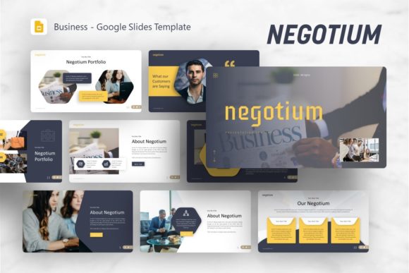 Google Slides Template - Negotium: A Strategic Framework for Business Communication