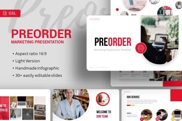 Google Slides Template - Preorder for Marketing
