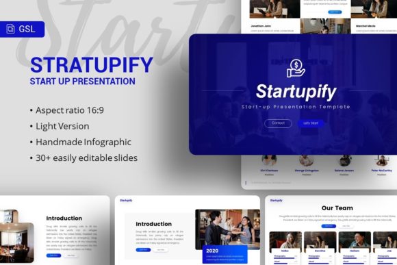 Google Slides Template - Startupify: Modern Pitch Design
