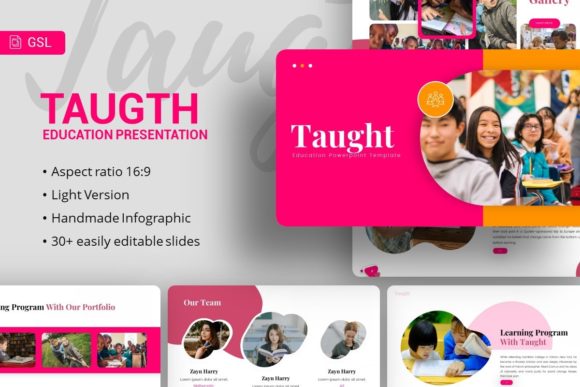 Google Slides Template - Taught: A Comprehensive Framework for Professional and Educational Presentations