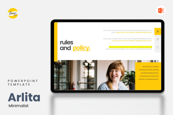 Powerpoint Template Bel Trust Yellow for Clear Communication