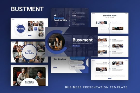 Presentation Template - Busyment: A Versatile Design Asset for Modern Professionals