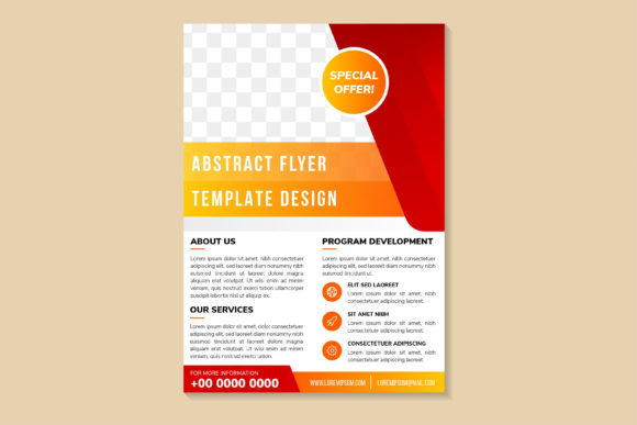 Red Orange Vertical Flyer Diagonal: Elevating Multipurpose Print Design